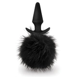 Anal Adventures Platinum Rabbit Tail Plug Black