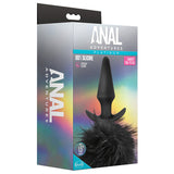 Anal Adventures Platinum Rabbit Tail Plug Black