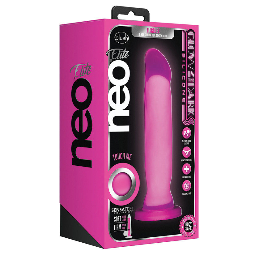 Neo Elite Glow In The Dark Marquee-Neon Pink 8"