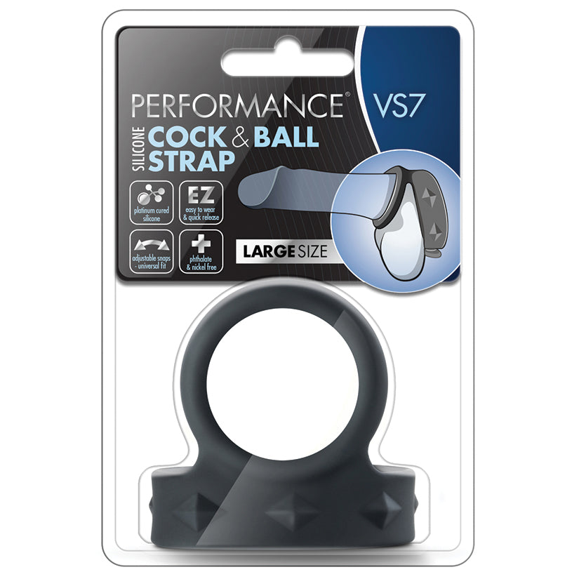 Performance VS7 Cock & Ball Strap Large-Black