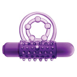 Play With Me Vibrating Double Strap Cockring-Purple