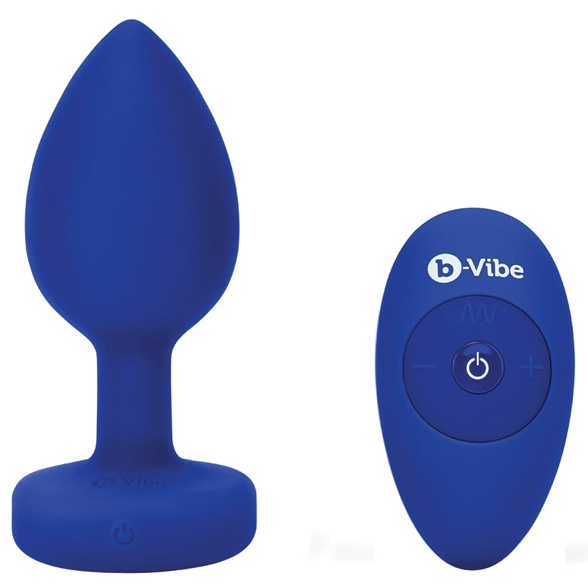 B-Vibe Vibrating Jewel Plug-Navy XL