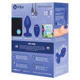 B-Vibe Vibrating Jewel Plug-Navy XL