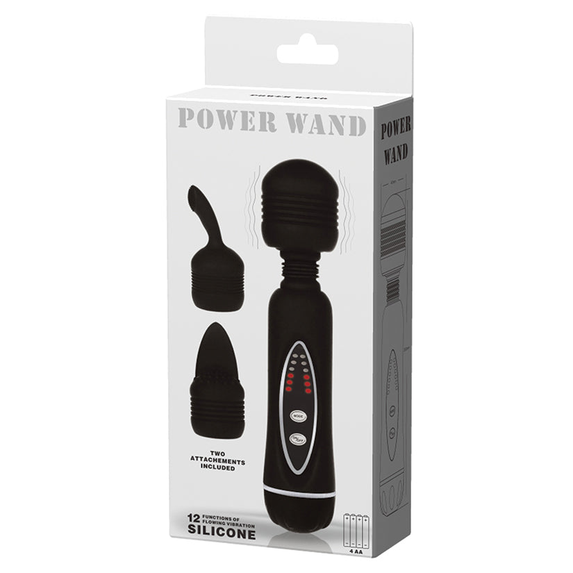 Pretty Love Power Wand With Attachments-Black