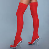 BeWicked Opaque Nylon Thigh Highs O/S