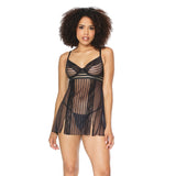 Babydoll & G-String Set-Black