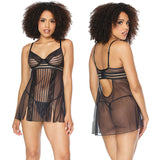 Babydoll & G-String Set-Black