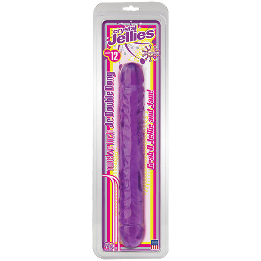 Crystal Jellies Jr Double Dong-Purple 12"