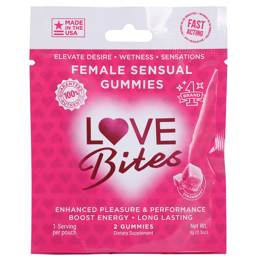 Love Bites Female Sensual Gummies 2pk Singles