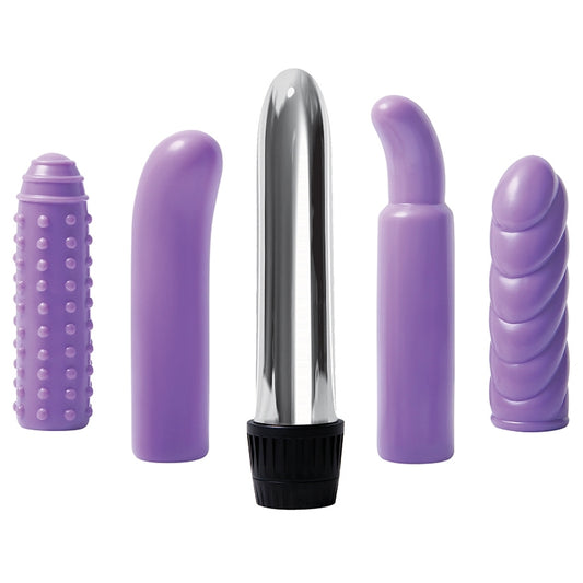 Multi Sleeve Vibrator Kit-Purple