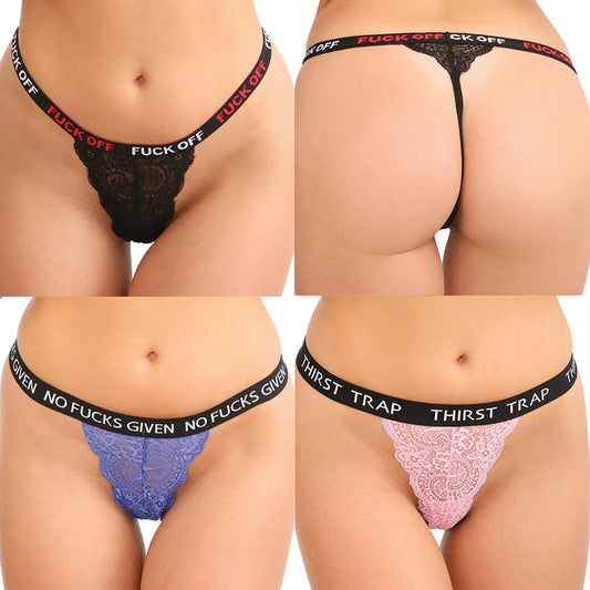 F*Ck Pack 3PC Assorted Panty Pack-Multi Color