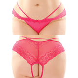 Posey Strappy Crotchless Panty-Pink