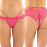 Posey Strappy Crotchless Panty-Pink