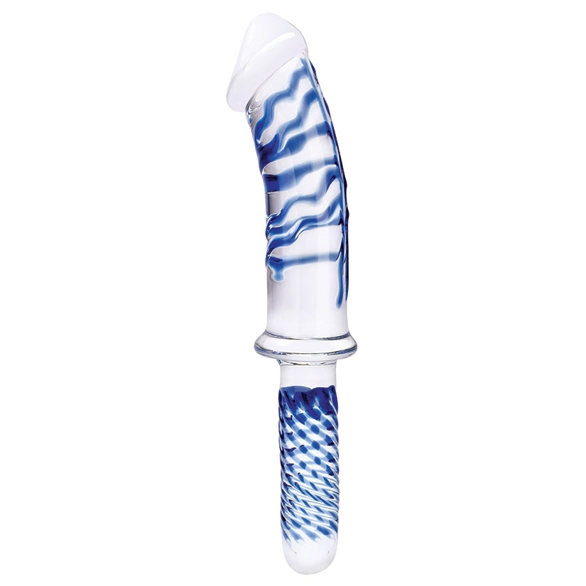 Glas Realistic Double Ended Glass Dildo With Handle 11"