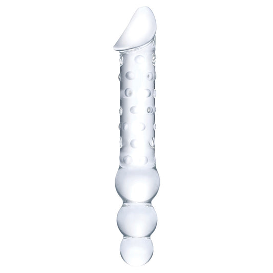 Glas Double Ended Glass Dildo With Anal Beads 12"