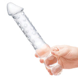 Glas Double Ended Glass Dildo With Anal Beads 12"