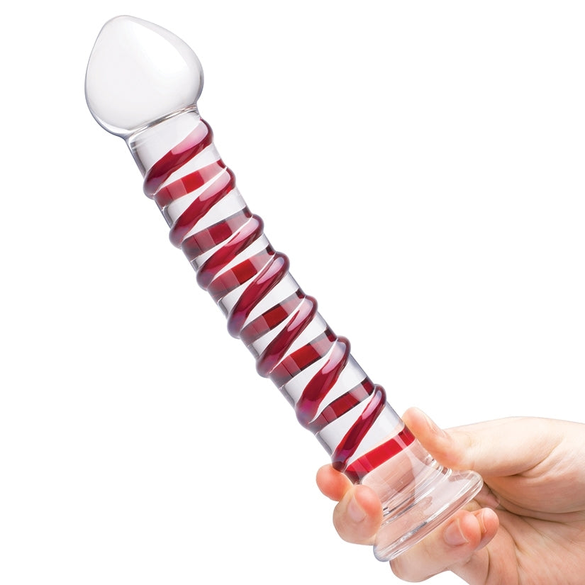 Glass Mr Swirly Dildo 10"