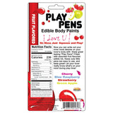 Play Pens Edible Fruit Flavored Body Pens (4 Pack)