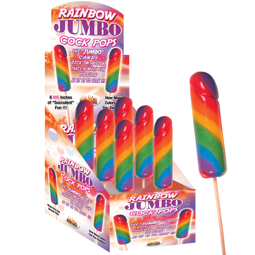 Rainbow Jumbo Cock Pop