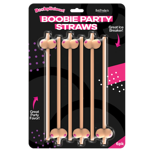 Boobie Straws-Vanilla Color Pack Of 6