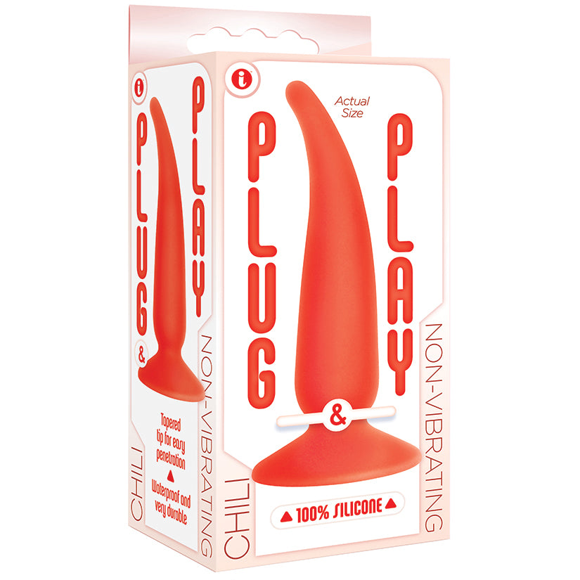 The 9'S Plug & Play Chili Anal Plug-Red