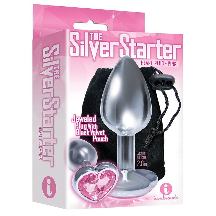 The 9'S The Silver Starter Bejeweled Heart Plug