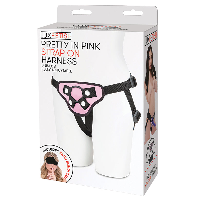 Lux Fetish Pretty In Pink Strap-On Harness-Pink