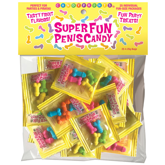 Super Fun Penis Candy Fun Size Individual Packets Bag Of 25