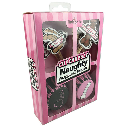 Cupcake Wrappers & Toppers Set-Naughty