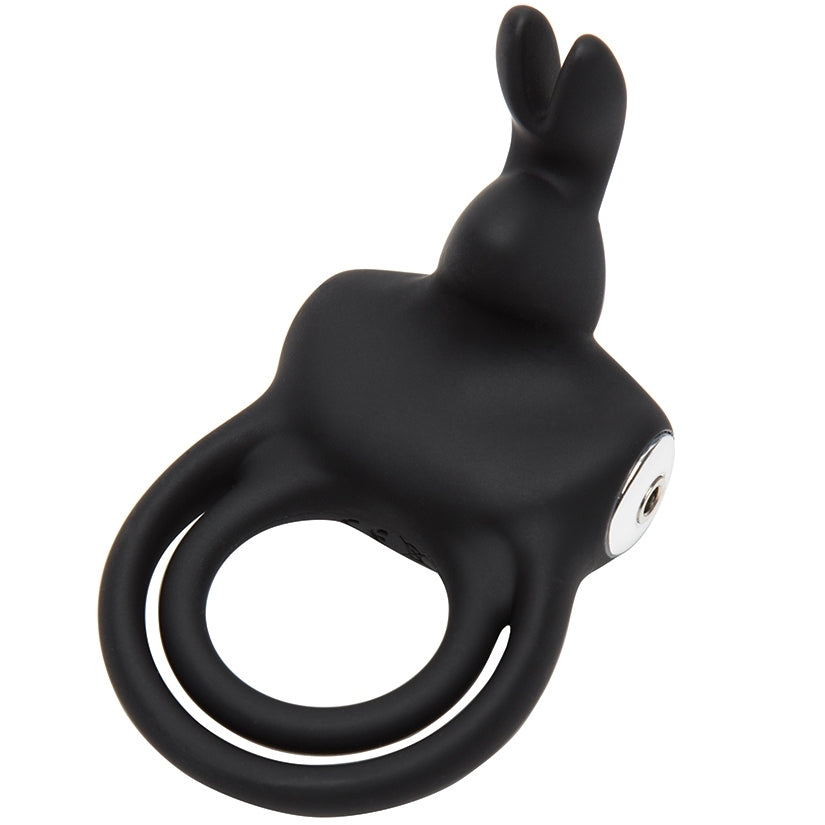 Happy Rabbit Couples Stimulating Love Ring-Black