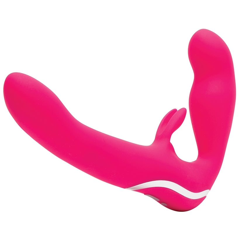 Happy Rabbit Strapless Strap On Rabbit Vibe-Pink