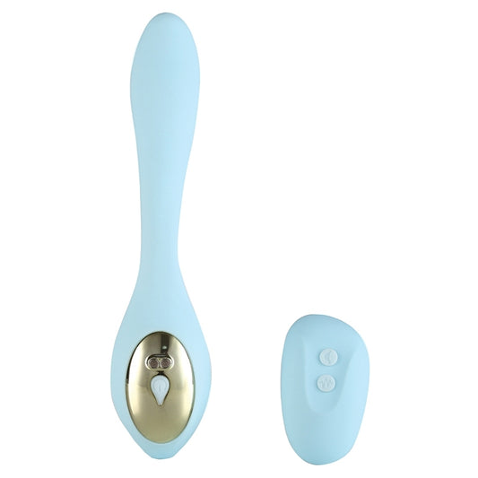 Harmonie Remote Control Bendable Couples Vibrator-Blue 8.5"