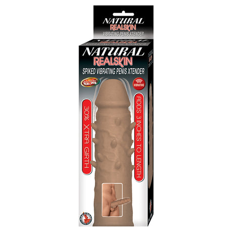Natural Realskin Spiked Vibrating Penis Xtender