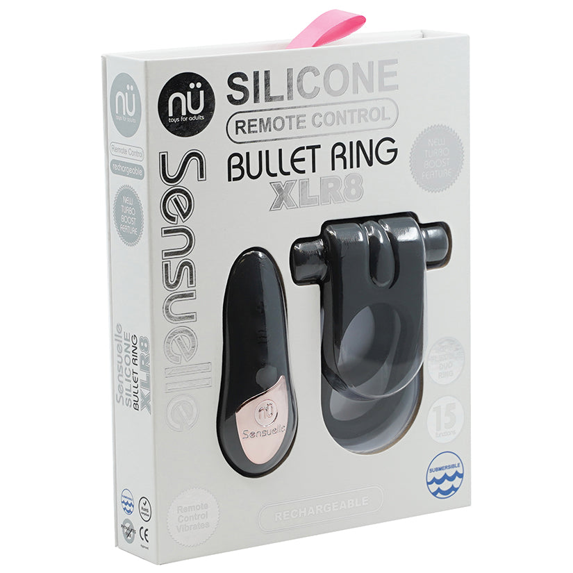 Sensuelle Silicone Remote Control Bullet Ring XLR8