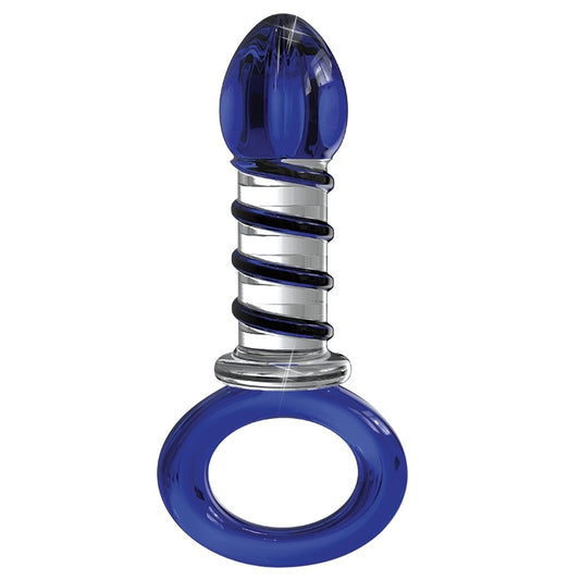 Icicles No.81 Plug With Handle-Blue Swirl