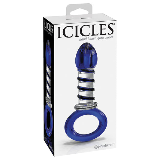 Icicles No.81 Plug With Handle-Blue Swirl