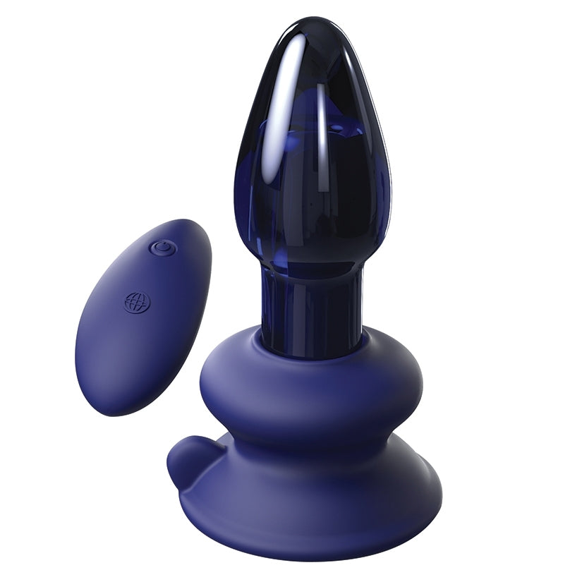Icicles No.85 With Rechargeable Vibrator & Remote-Blue