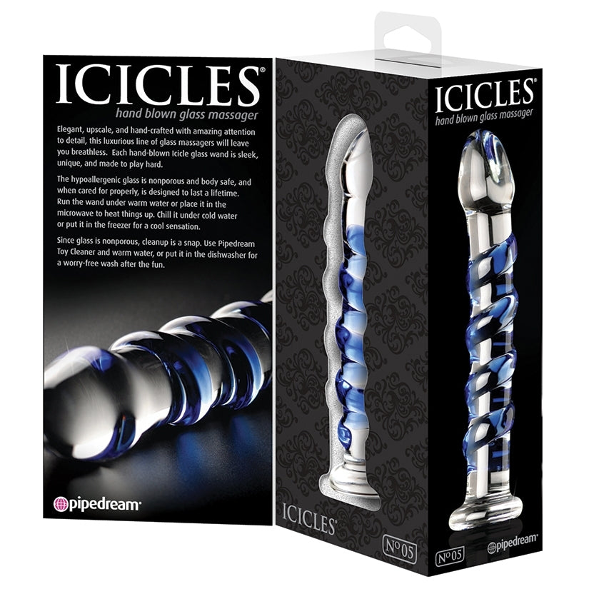 Icicles No.5-Blue Swirl 7"