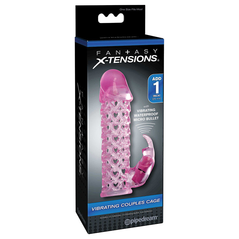 Fantasy X-Tensions Vibrating Couples Cage-Pink