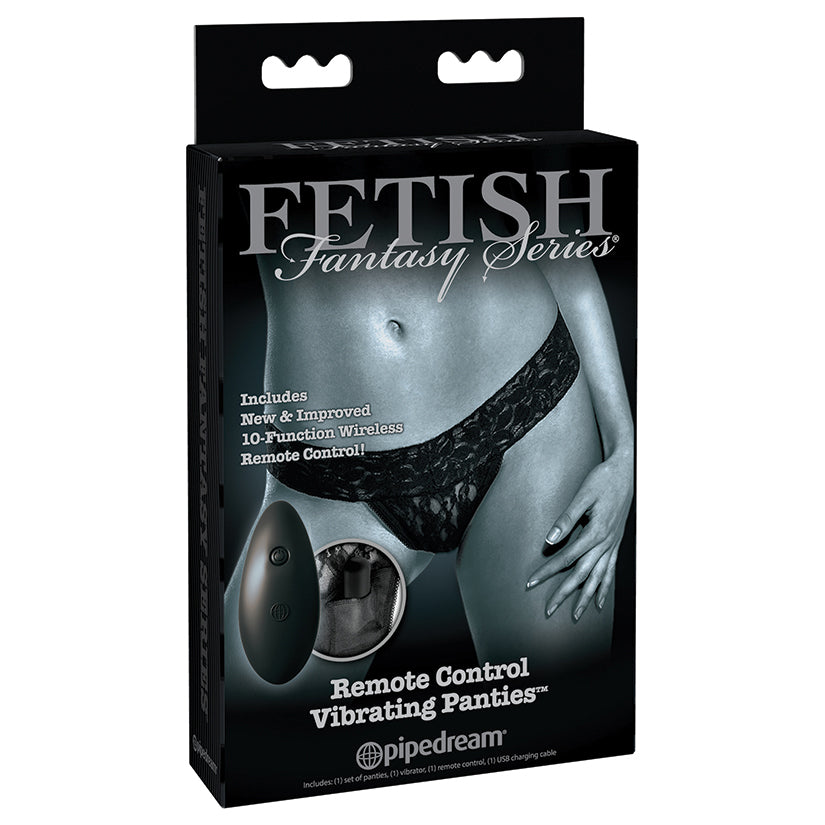 Fetish Fantasy Remote Control Vibrating Panty-Black