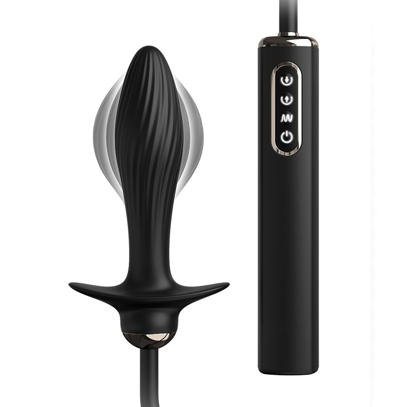 Anal Fantasy Elite Auto Throb Inflatable Vibrating Plug-Black