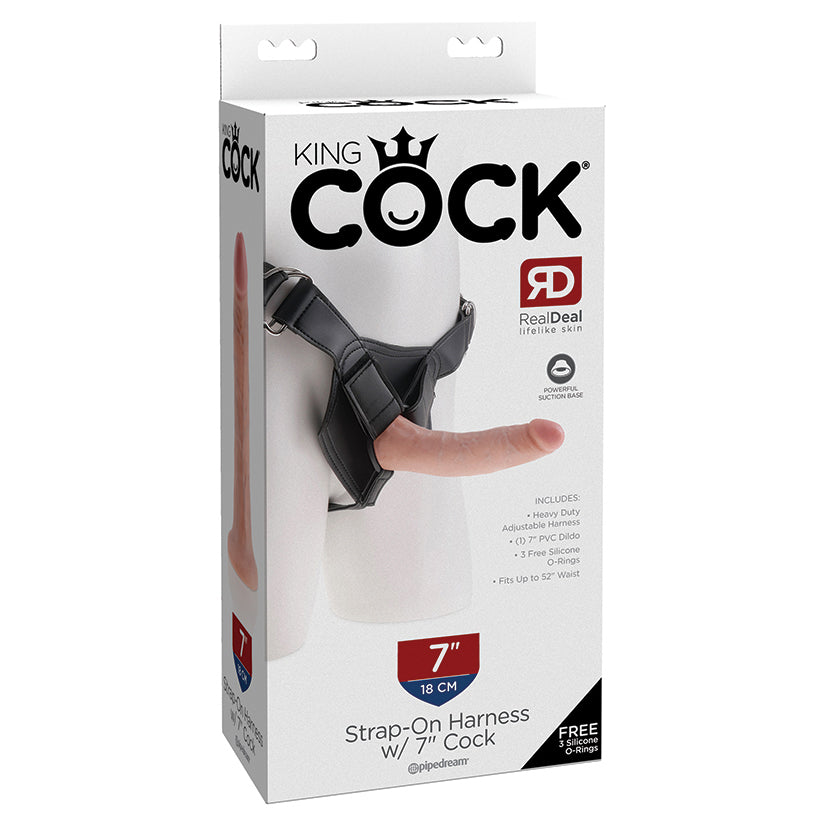 King Cock Strap-On Harness With Cock-Light