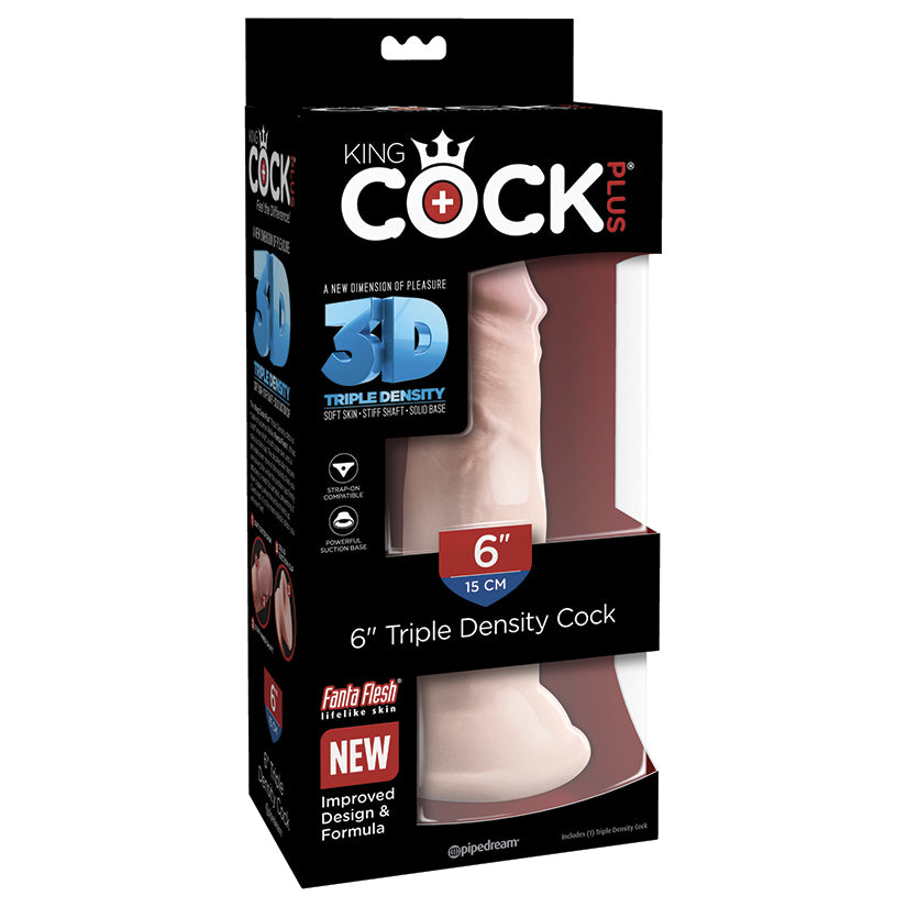 King Cock Plus Triple Density Cock-Light 6"