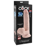 King Cock Plus Triple Density Cock With Swinging Balls-Light 9"