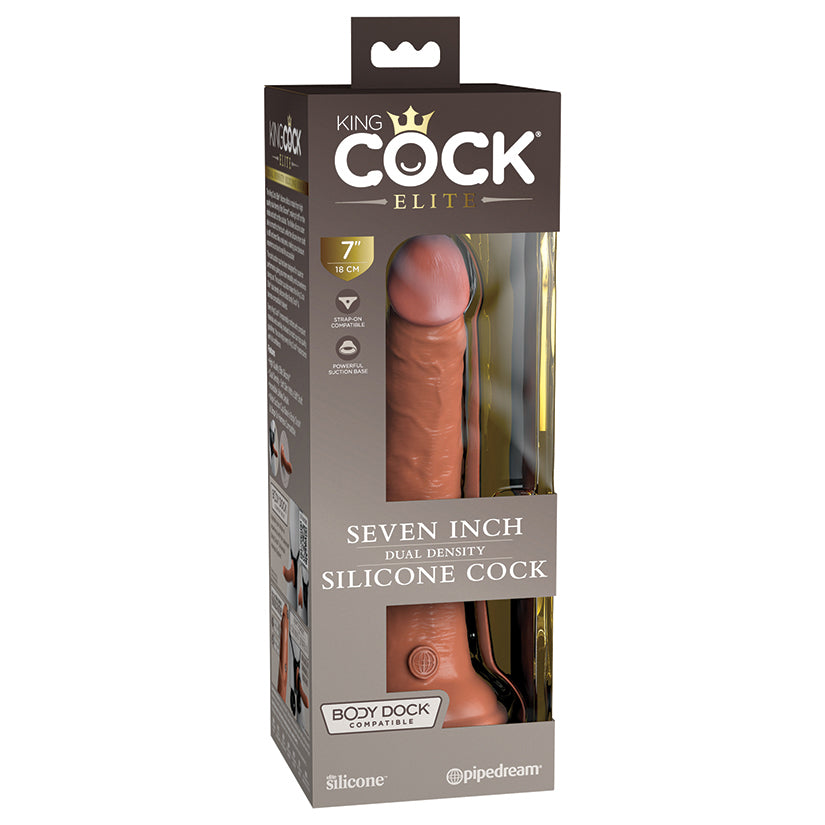 King Cock Elite Dual Density Silicone Cock 7"