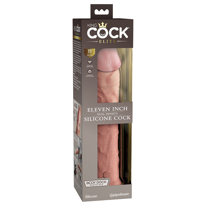 King Cock Elite Dual Density Silicone Cock 11"