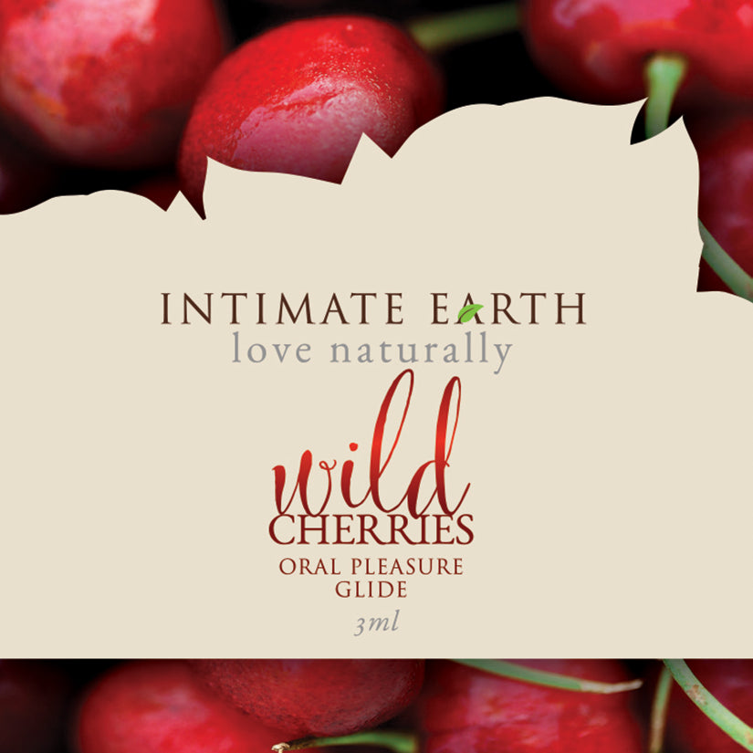 Intimate Earth Oral Pleasure Glide-Wild Cherries Foil 0.1oz