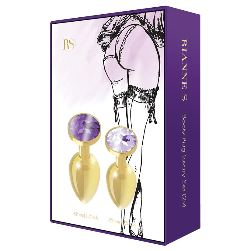 Riannes Metal Booty Plug Set 2x-Gold