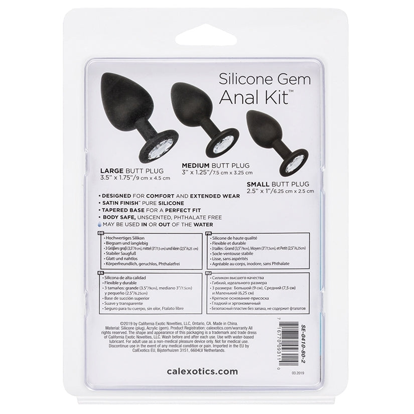 Silicone Gem Anal Kit-Black