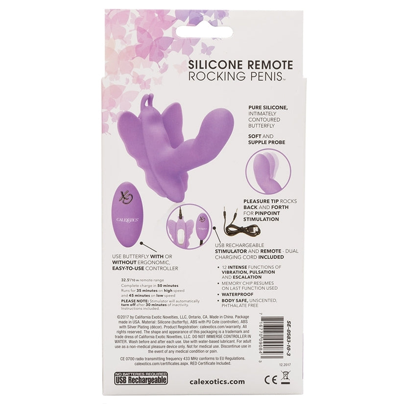 Venus Butterfly Silicone Remote Rocking Penis